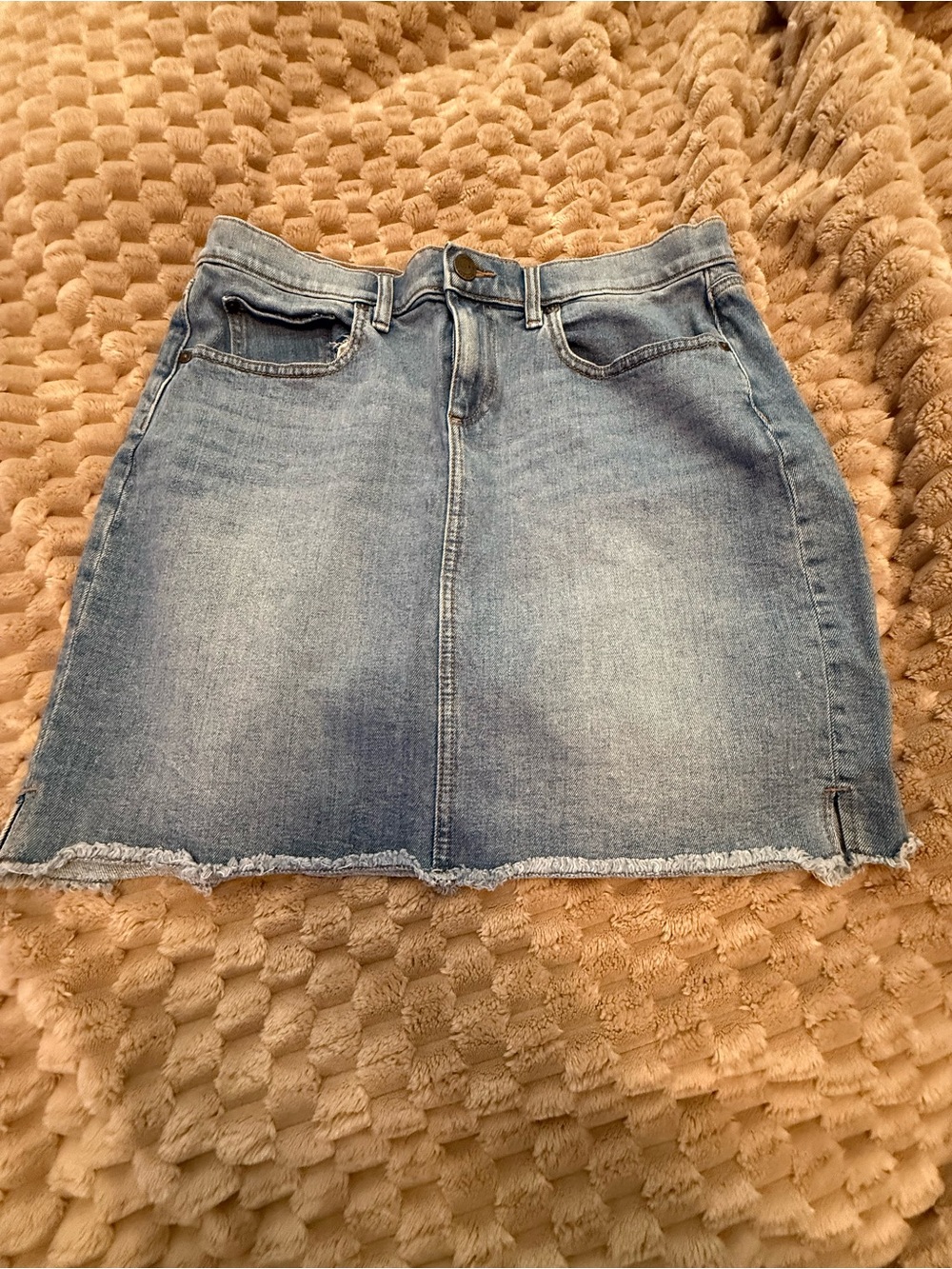 Denim Mini Skirt - Light Blue